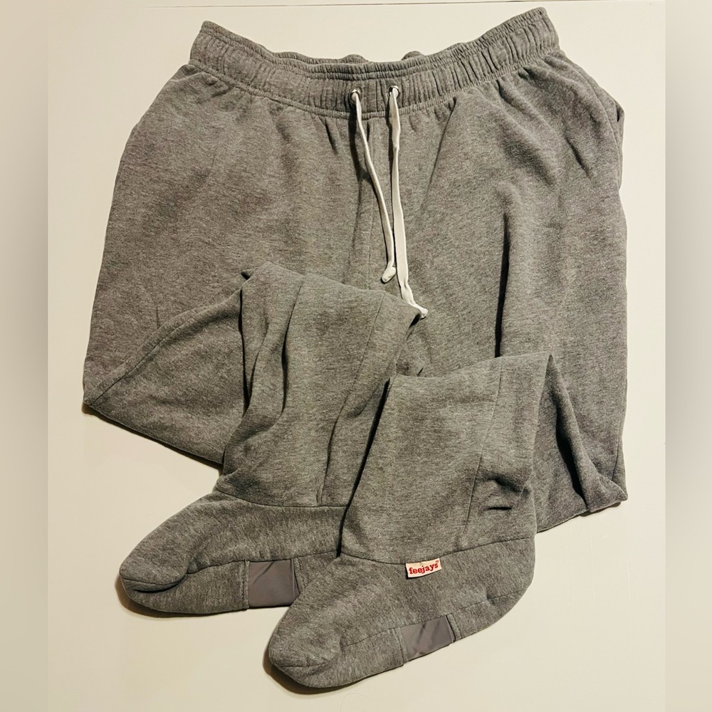 Gray Sweatpants with Feet